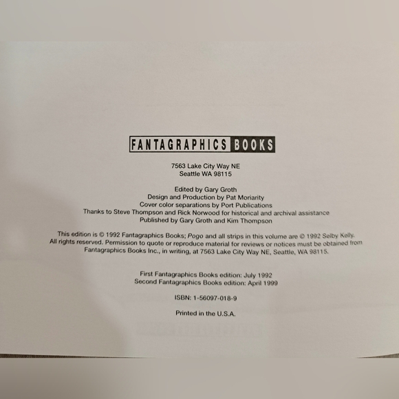 Pogo Volume One tpb by Walt Kelly, Fantagraphics Books 1992 1st Edition - Picture 5 of 6